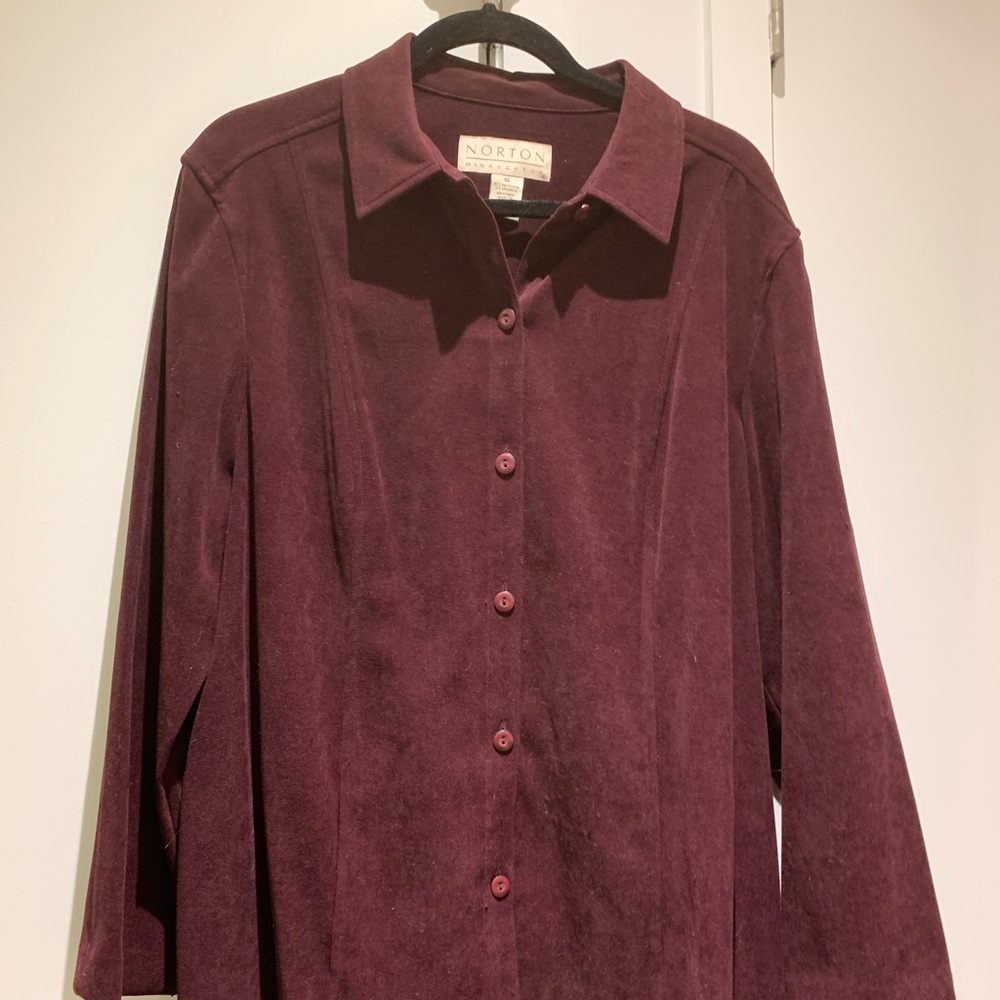 Norton McNaughton Burgundy Overshirt